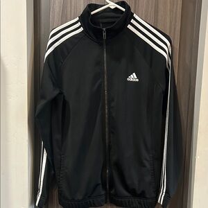 Adidas Men's Black and White Windbreaker